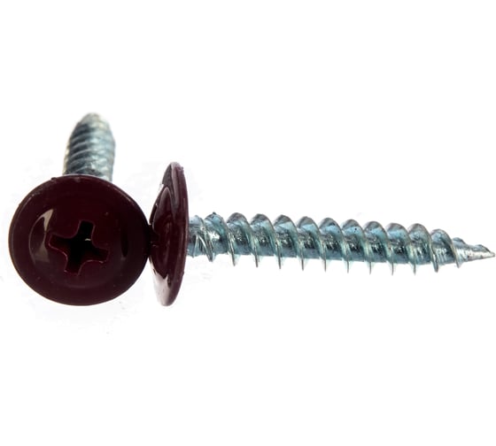 Изображение товара Саморез Стройметиз 4,2х25 металл-металл с прессшайбой, RAL 3005 уп. 200 шт. 2530104