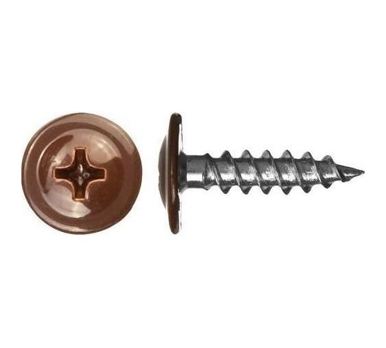 Изображение товара Саморез Стройметиз 4,2х25 металл-металл с прессшайбой, RAL 8017 уп. 200 шт. 2530084