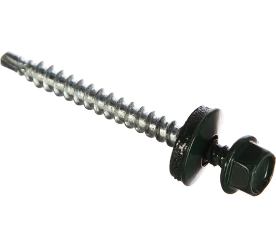 Изображение товара Кровельный саморез Стройметиз 4,8х51 зеленый мох RAL 6005 уп. 200 шт. 2130056