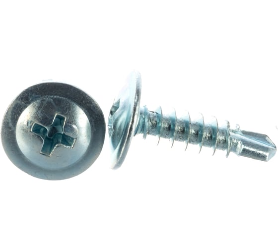 Изображение товара Саморез Стройметиз 4,2х16 металл-металл с прессшайбой, сверло, цинк уп. 200 шт. 2060063