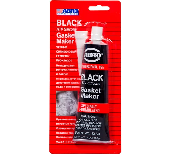 Изображение товара Высокотемпературный герметик прокладок ABRO MASTERS черный Китай 85 гр 12-AB-CH-RW-S