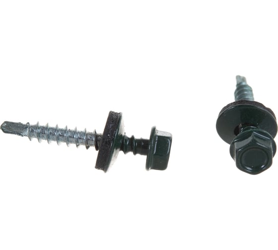 Изображение товара Кровельный саморез Стройметиз 4,8х35 зеленый мох RAL 6005 уп. 250 шт. 2130036