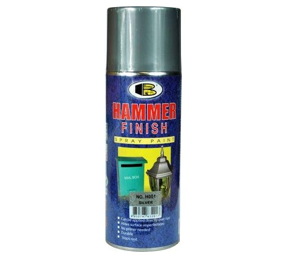 Изображение товара Аэрозольная краска Bosny молотковая, серебряный H001