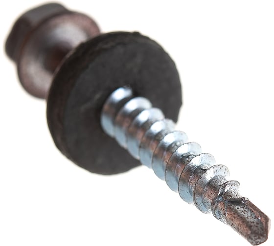 Изображение товара Кровельный саморез Стройметиз 4,8х35 темно-коричневый RAL 8017 уп. 250 шт. 2100036