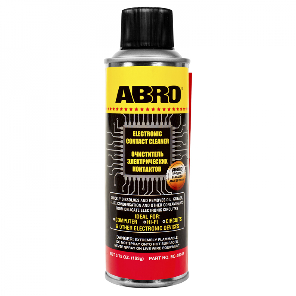 Очиститель электронных контактов ABRO очиститель шин abro пенный 595 г аэрозоль tc 800