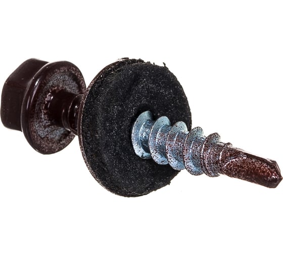 Изображение товара Кровельный саморез Стройметиз 4,8х28 темно-коричневый RAL 8017 уп. 300 шт. 2100016