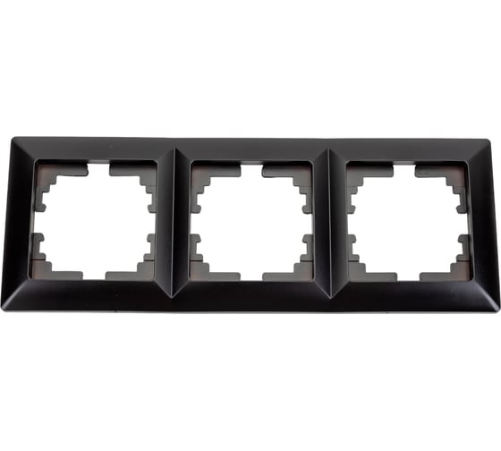 Изображение товара Рамка Intro 450305 на 3 поста, СУ, Solo, антрацит Б0043421