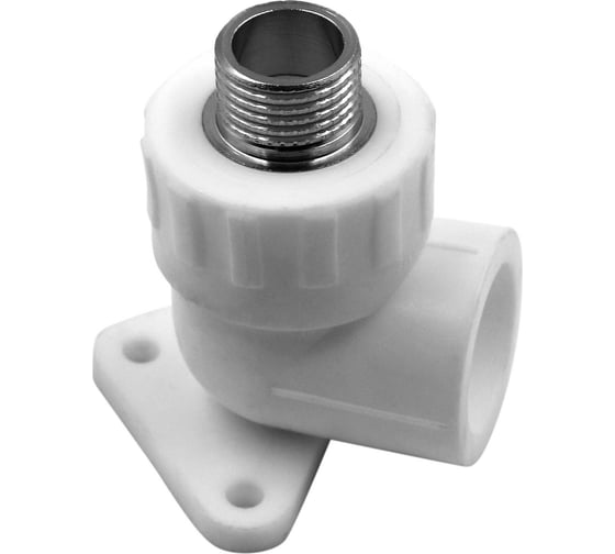 Изображение товара Комбинированный угольник РОСТерм 25 мм х 3/4" НР с креплением полипропилен angcombmountPPR25-3/4out