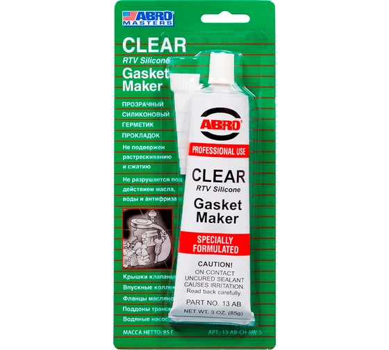 Изображение товара Стандартный герметик прокладок ABRO MASTERS прозрачный Китай 85 гр 13-AB-CH-RW-S