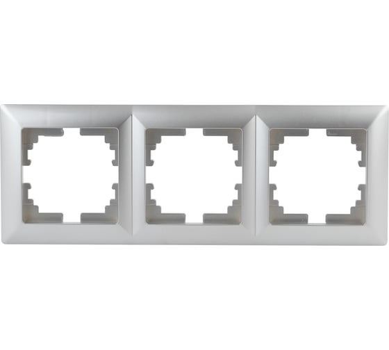 Изображение товара Рамка Intro 450303 на 3 поста, СУ, Solo, алюминий Б0043419