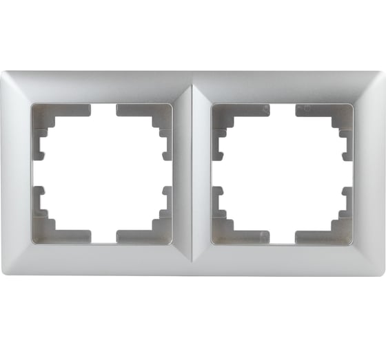 Изображение товара Рамка Intro 450203 на 2 поста, СУ, Solo, алюминий Б0043412