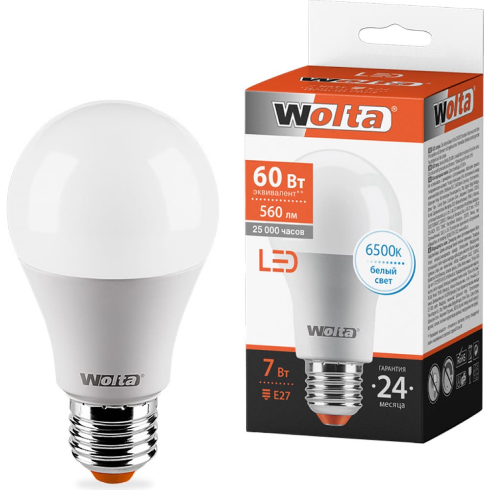 Купить Лампа Wolta, 25W55BL7E27, светодиодная