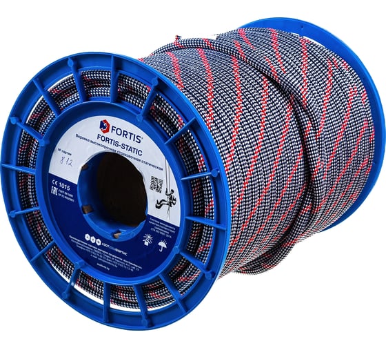 Изображение товара Веревка АзотХимФортис Fortis Static ВВС 48-ми прядная, 10 мм, 100 м 71828
