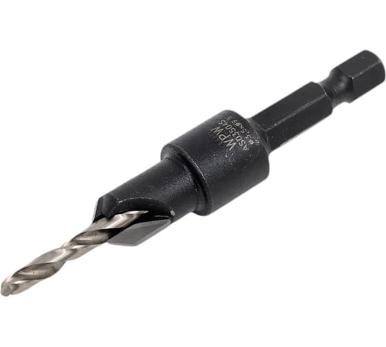 Изображение товара Зенковка оправка коническая со сверлом (3.5 мм, хвостовик HEX1/4) WPW AS03504S