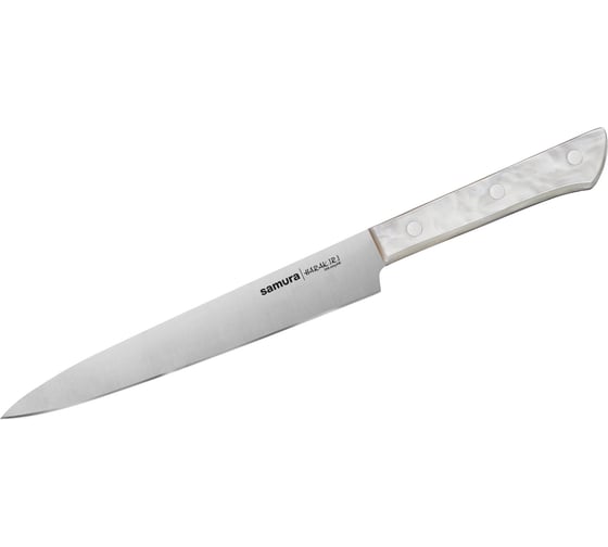 Изображение товара Кухонный нож Samura "HARAKIRI" для нарезки 196 мм, коррозионно-стойкая сталь, белый акрил SHR-0045AW/K
