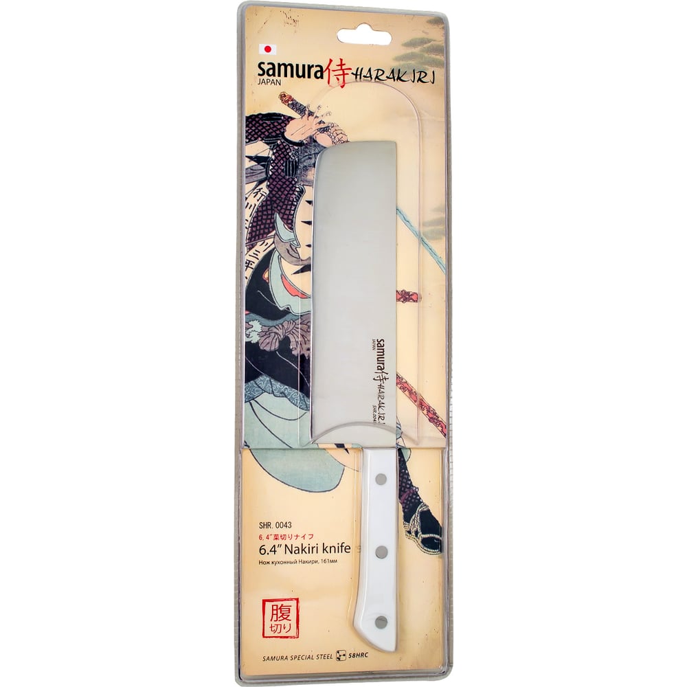 Изображение товара Кухонный нож Samura "HARAKIRI" накири 170 мм, коррозионно-стойкая сталь, ABS пластик SHR-0043W/K