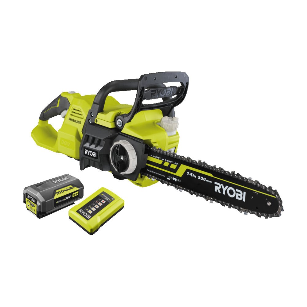 Бесщеточная цепная пила Ryobi