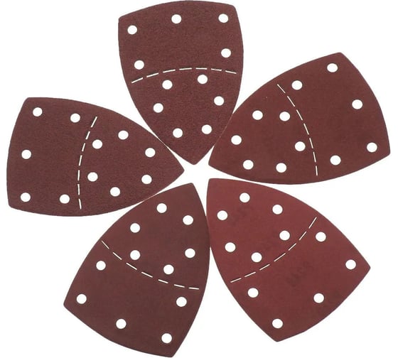 Изображение товара Треугольный шлифовальный лист 150 мм, Р100, 10 шт для реноватора Vitatools T-P100-150-10-11