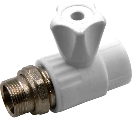 Изображение товара Прямой кран для радиатора РОСТерм ПП 25х3/4 НР radtapstrPPR25-3/4in