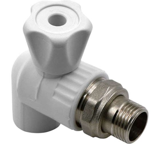 Изображение товара Угловой кран для радиатора РОСТерм ПП 25х3/4 НР radtapangPPR25-3/4in