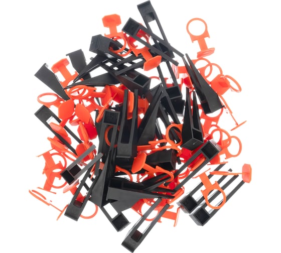 Изображение товара Комплект зажим кольцо + клин для системы выравнивания плитки СВП 250/250 шт, в коробе СИБРТЕХ 88114