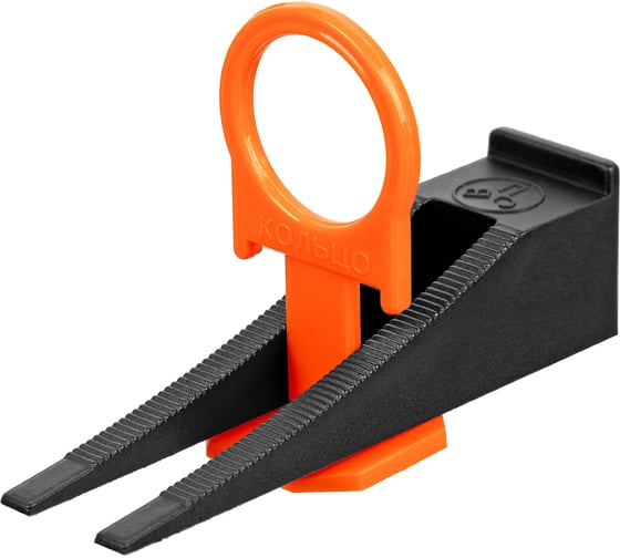 Изображение товара Комплект зажим кольцо и клин для системы выравнивания плитки СВП 40/40 шт, в пакете СИБРТЕХ 88111