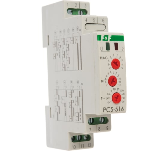 Изображение товара Реле времени F&F PCS-516U, со входом управления, 10 функций EA02.001.014