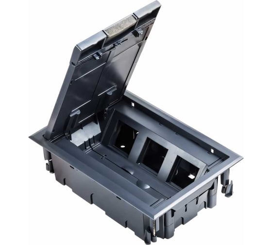 Изображение товара Люк в пол на 6 модулей с суппортом и коробкой Экопласт LUK 6 45х45мм 70060+70160, пластик 70062