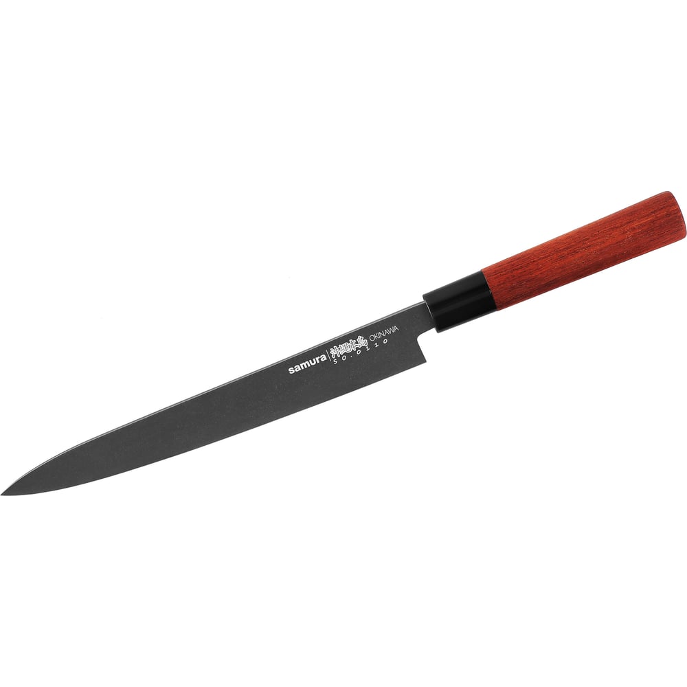 Изображение товара Кухонный нож Samura "OKINAWA" Янагиба 240 мм, AUS-8 с галтовкой, палисандр SO-0110B/K