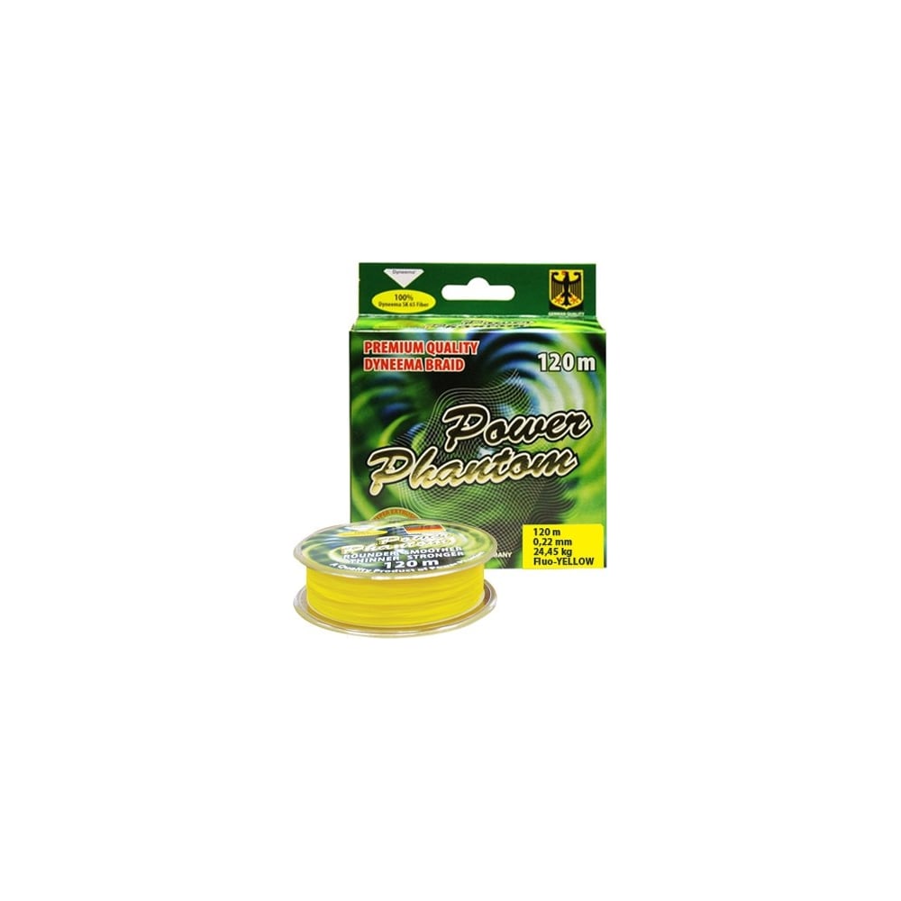 Изображение товара Шнур Power Phantom 4x, 120м, желтый, 0,10мм, 9.15кг 2092240_010120