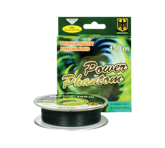 Изображение товара Шнур Power Phantom 4x, 150м, зеленый, 0,36мм, 40.75кг 2092205_036150