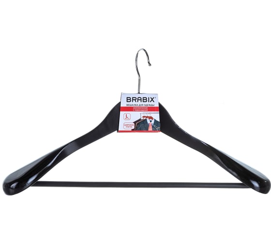 Изображение товара Вешалка-плечики BRABIX Люкс, анатомическая, дерево, антискользящая перекладина 601165