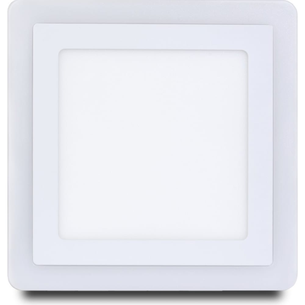 Встраиваемый светильник smartbuy led квадрат с подсветкой dlb 18w, 3000k+b, ip20 sblsq-dlb-18-3k-b - фото 1