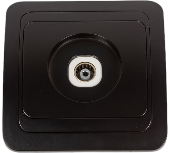 Изображение товара Телевизионная розетка Smartbuy 1-местная черная 75Ом 5-862МГц Марс SBE-02b-S1-TV