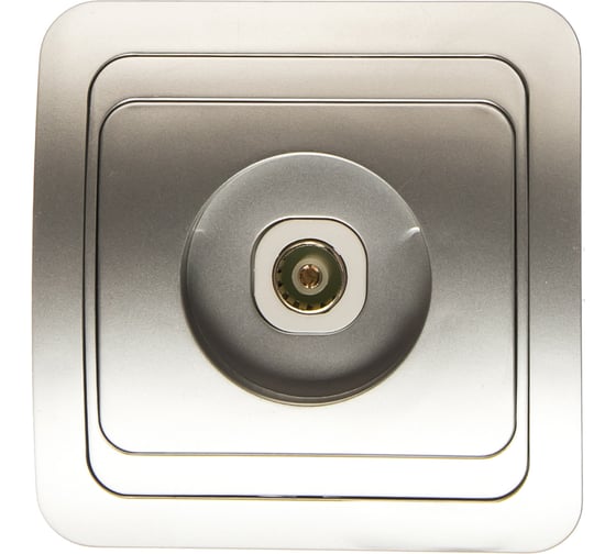 Изображение товара Телевизионная розетка Smartbuy 1-местная серебро 75Ом 5-862МГц Марс SBE-02s-S1-TV