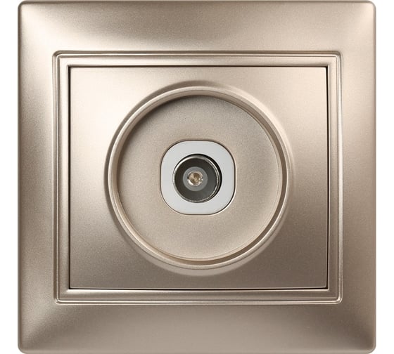 Изображение товара Телевизионная розетка Smartbuy 1-местная 75Ом 5-862МГц шампань Венера SBE-01c-S1-TV