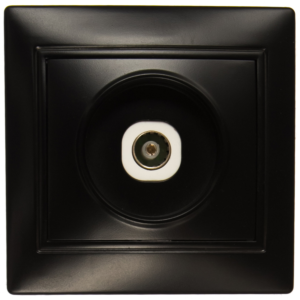 фото Телевизионная розетка smartbuy 1-местная 75ом 5-862мгц черная венера sbe-01b-s1-tv