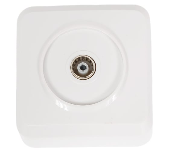 Изображение товара Телевизионная розетка Smartbuy 1-местная 75Ом 5-862МГц белая Юпитер SBE-03w-S1-TV