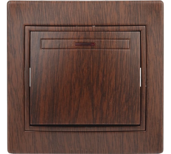 Изображение товара Выключатель Intro с подсветкой 10А, 250В, IP20, СУ, Plano, венге Б0030036