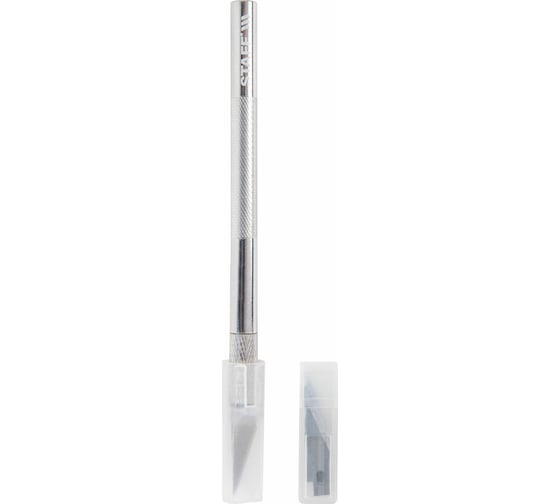 Изображение товара Макетный нож (скальпель) Staff 11 лезвий в комплекте, металлический корпус, блистер 238257