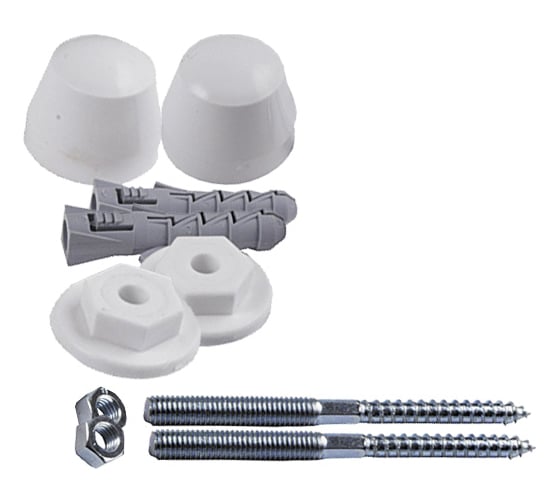 Изображение товара Крепление для умывальных раковин и унитаза РемоКолор в сборе, с болтами и заглушками, L 80 мм, 1 шт. 61-0-037