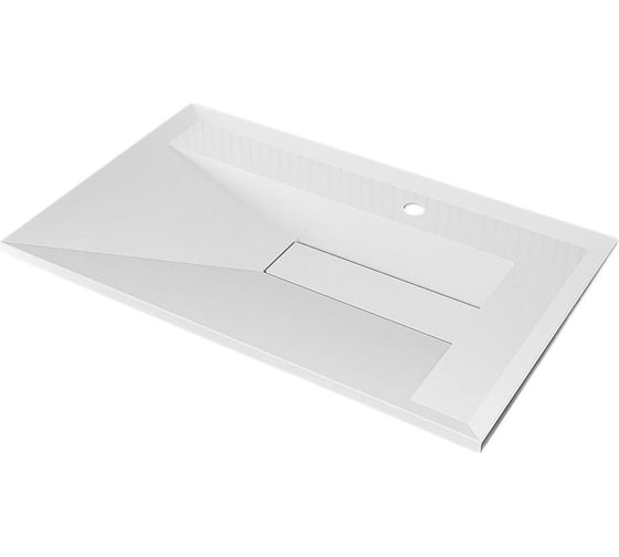 Изображение товара Раковина для ванной Uperwood полувстраиваемая Lotus_80 см, прямоугольная, белая глянцевая 35490000000