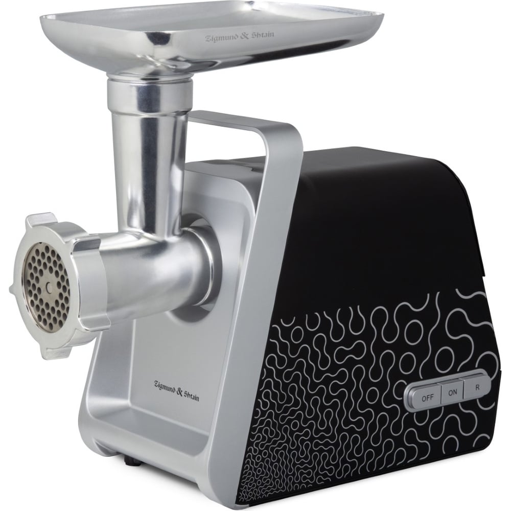 Изображение товара Мясорубка Zigmund & Shtain zmg-044 с насадками, 2300 Вт, черный/серебристый