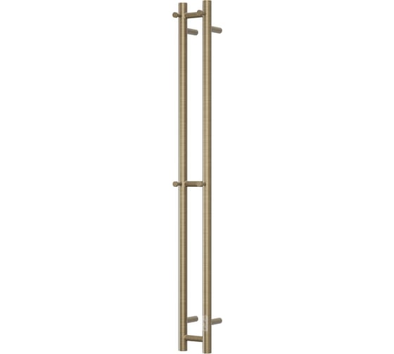 Изображение товара Дизайнерский электрический полотенцесушитель Bauedge BAU Stella 10x120, 2 коллектора, 2 крючка, антикварная бронза DB-0069