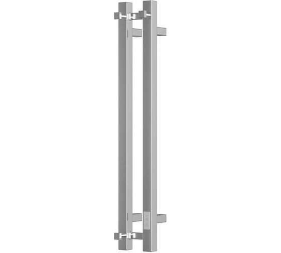 Изображение товара Дизайнерский электрический полотенцесушитель Bauedge BAU Stella Square профильный, 10x80, 2 коллектора, 1 крючок, нерж. сталь полированная DB-0085