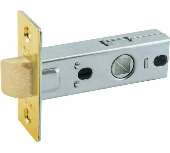 Изображение товара Дверная защелка НОРА-М С-45П пластиковый язычок, матовая латунь 15848