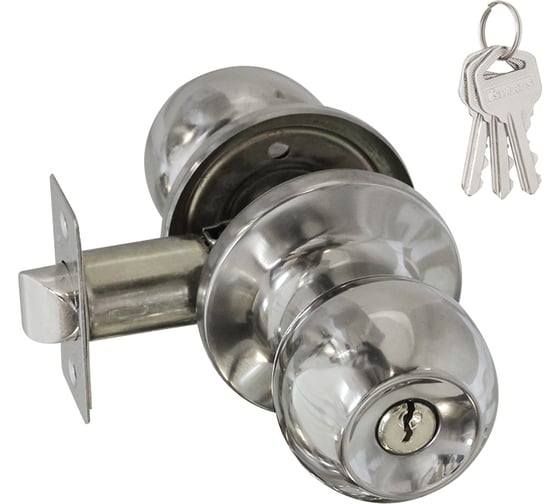 Изображение товара Межкомнатная защелка ISPARUS ISP ЗШ-01 хром, ключ/фикс. 16791