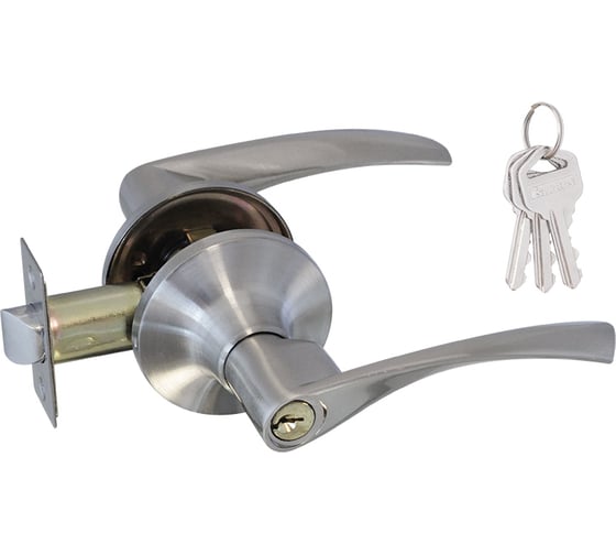 Изображение товара Межкомнатная защелка ISPARUS ISP ЗВ2-01 мат. никель, ключ/фикс. 16770