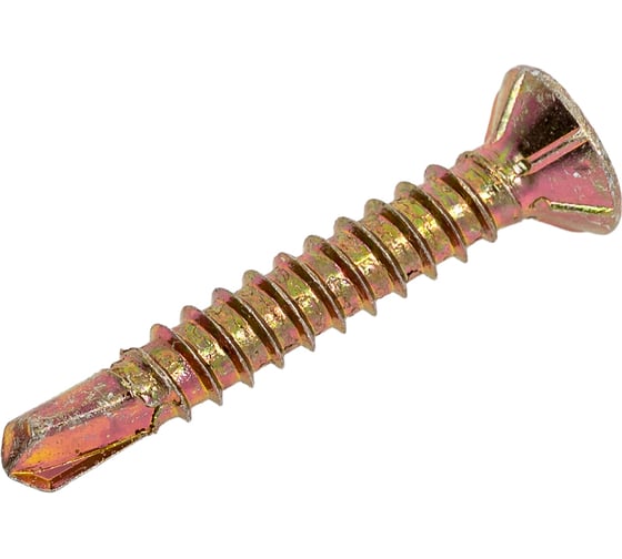 Изображение товара Оконные саморезы с буром Tech-Krep 3,9х25 500 шт желтые коробка с ок. 138588