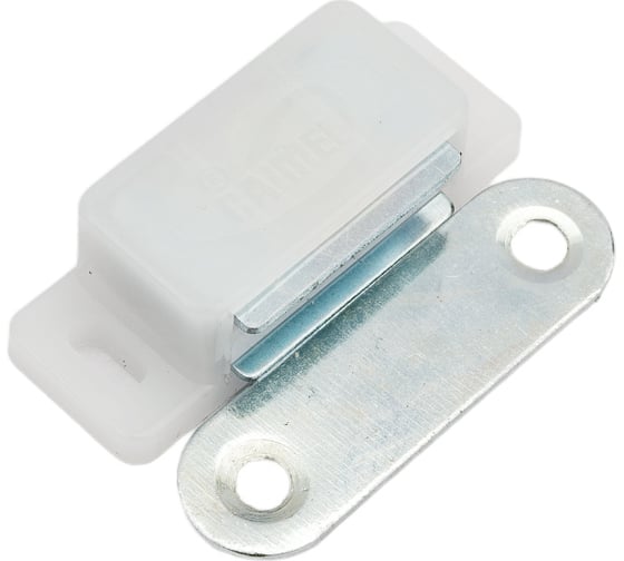 Изображение товара Защелка магнитная Zitar 2 кг одинарная с ответной планкой, белый 2 шт 145370